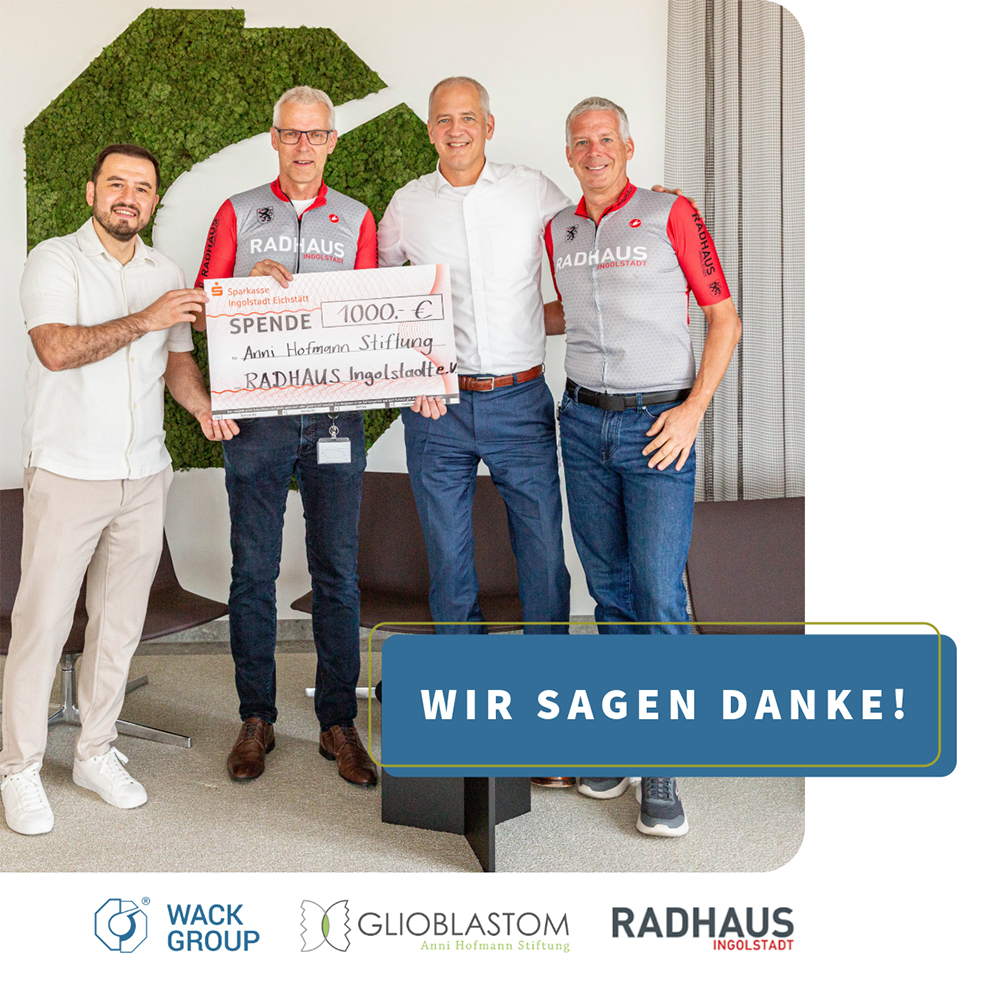 Spendenscheck übergabe Radhaus, Dr. Wack